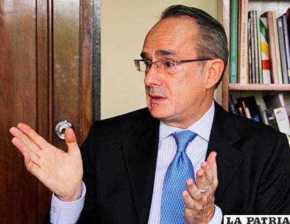 Ángel Vásquez, embajador de España en Bolivia /paginasiete.bo
