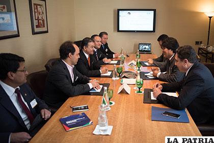 El Presidente Evo Morales en una reunión con empresarios privados de Bolivia /Archivo/ABI