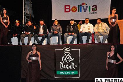 Durante la presentación de la competencia anoche en Oruro