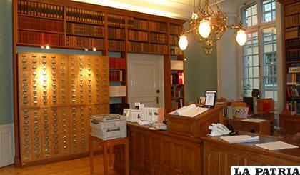 Recepción de la Biblioteca Nobel, Estocolmo (Suecia) /Foto: Javier Claure C.