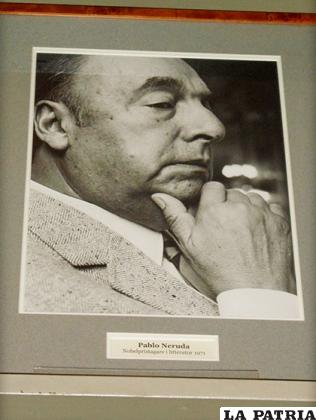 Pablo Neruda, Premio Nobel de Literatura 1971 /Foto: Javier Claure C.