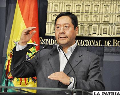 El ministro de Economía, Luis Arce Catacora /CAMBIO.BO