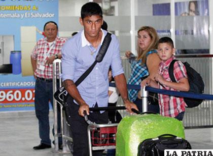 Luis Eduardo Maldonado arribó ayer a La Paz
