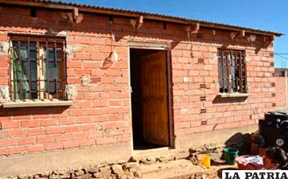 La casa donde se cometió el delito