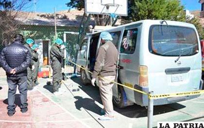El vehículo donde operaban los antisociales