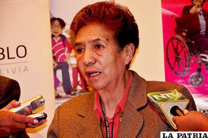 Clotilde Calancha, representante de la Defensoría del Pueblo en Oruro