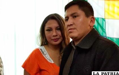 Marín Sandoval junto a su pareja Litzi Rasguido