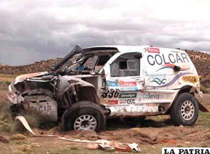 El año pasado esté vehículo se volcó en Oruro