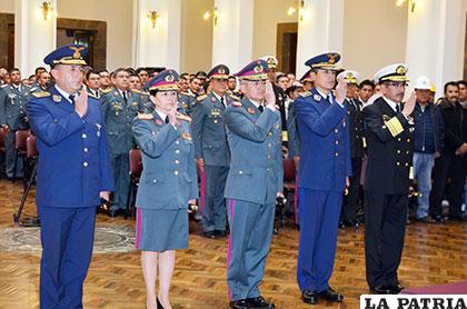 El Presidente Evo Morales posesionó al nuevo Alto Mando Militar /ABI