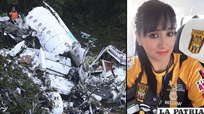Ximena Suárez, azafata sobreviviente del avión estrellado en Colombia /UPSOCL.COM