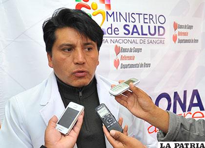 Williams Bellot, director del Banco de Sangre de Referencia Departamental Oruro