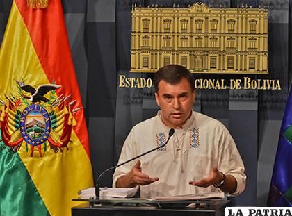 El ministro de la Presidencia, Juan Ramón Quintana /APG