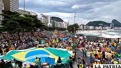 Miles de brasileños protestaron este domingo en las principales ciudades del país