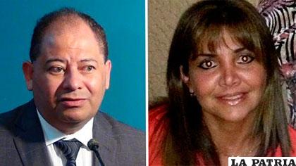 Ministro Carlos Romero y Celia Castedo /ERBOL