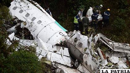 Restos del avión de LaMia que se estrelló el pasado 28 de noviembre /ANF/Archivo