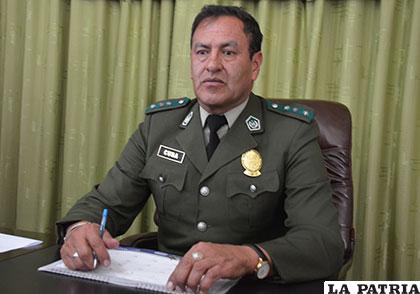 El comandante departamental de Policía, coronel Ramiro Cuba /Archivo