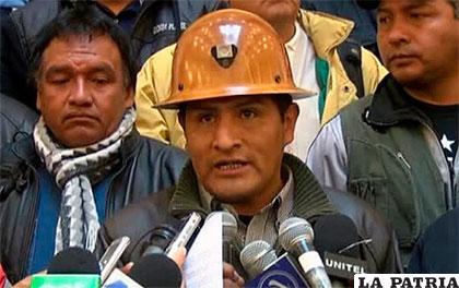 Secretario ejecutivo de la Central Obrera Boliviana (COB), Guido Mitma /FIDES