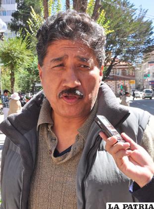 Jorge Castillo, representante de la Asamblea Permanente de Derechos Humanos de Oruro