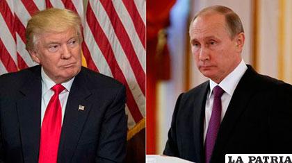 Donald Trump, presidente electo de EE.UU. y Vladímir Putin presidente de Rusia