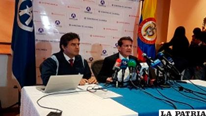 Alfredo Bocanegra y Freddy Bonilla, autoridades de Aeronáutica Civil colombiana /Zonacero