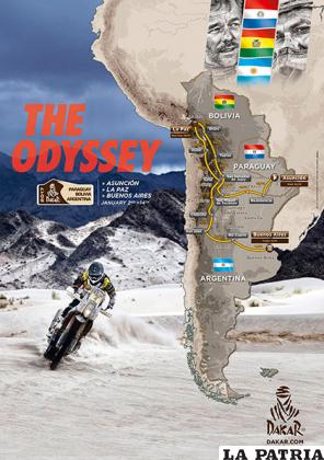 La ruta oficial que hicieron conocer los organizadores /DAKAR.COM
