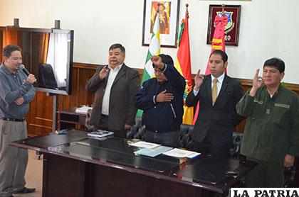 Se posesionó al directorio del Consejo Departamental de Seguridad de Oruro 