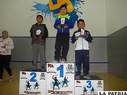 El podio en la categoría Infantil