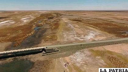 El río Desaguadero ya no llega con su caudal hasta el municipio de El Choro