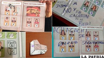 La creatividad no faltó para anular los votos
