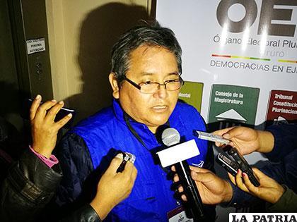 El veedor de la Unasur, Félix Jiménez