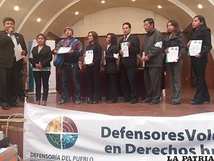 Oruro es el departamento que formó más defensores voluntarios