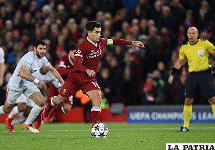 Liverpool venció 7-0 al Spartak Moscú, Coutinho anotó dos goles