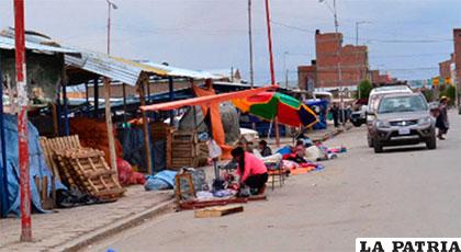 Instalación de puestos en este sector