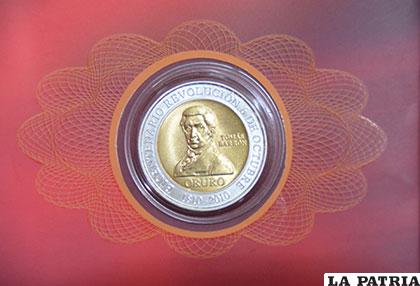 El Banco Central de Bolivia sacó una emisión de 7.000 monedas del Bicentenario de Oruro,  acuñadas en plata y oro nórdico