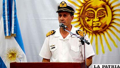 Enrique Balbi, vocero de la Armada que es el único autorizado para hablar con la prensa