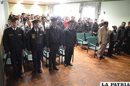 La ceremonia se realizó en el salón del Batallón de Seguridad Física