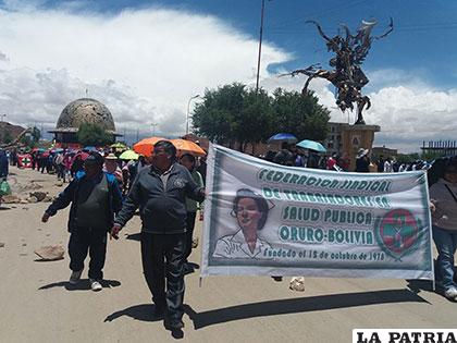 Tras el bloqueo de calles, marcharon hacia la plaza Sebastián Pagador