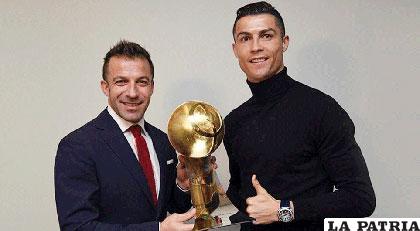 Cristiano Ronaldo envió un video donde se muestra la entrega del trofeo