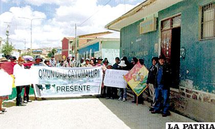 Los amigos de León movilizados en el municipio de Huanuni