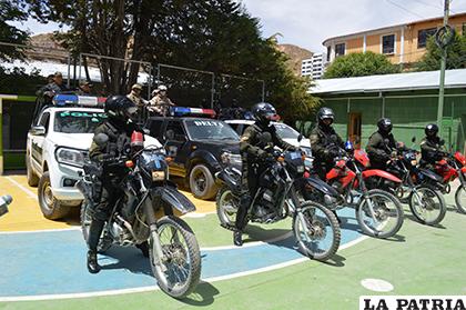 La actividad de seguridad también se cumplió en motorizados / LA PATRIA