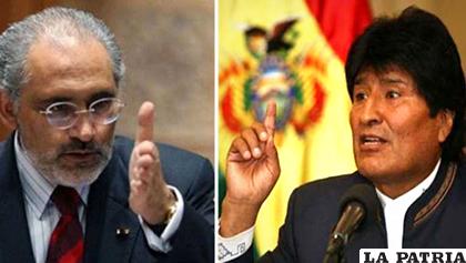 El expresidente y candidato presidencial Carlos Mesa y la actual Primera Autoridad del país, Evo Morales /AhoraDigital
