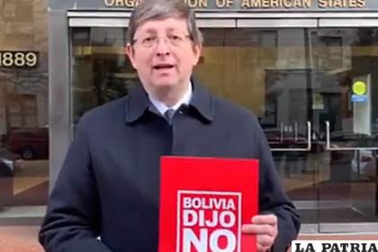 El senador y candidato presidencial ?scar Ortiz, en Washington /Bolivia en tus manos