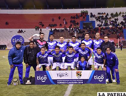 El equipo de San José que le ganó a Real Potosí (2-5), resultado que le sitúa en la primera casilla de torneo /APG
