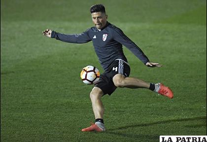 Jorge Moreira, durante el entrenamiento de River en Madrid /as.com