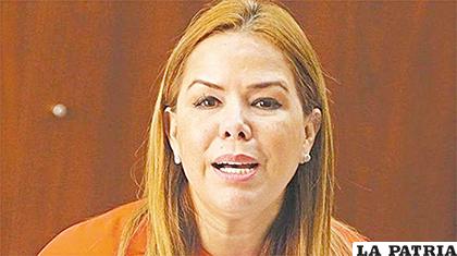 La presidenta del Concejo Municipal de Santa Cruz, Angélica Sosa /El Deber