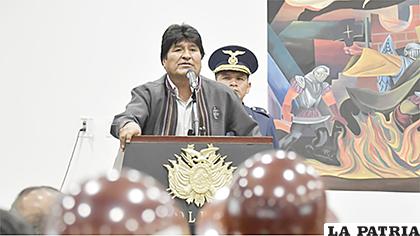El Presidente Evo Morales se reunió ayer con algunos sectores mineros /ABI