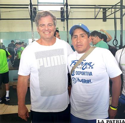 Reynaldo Achá (derecha) con Horacio Alsemi /cortesía Reynaldo Achá