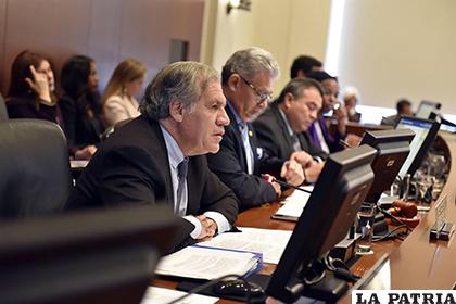 La plana mayor de la OEA en plena deliberación /Zdigital
