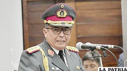 El excomandante de las Fuerzas Armadas (FF.AA.), general Williams Kaliman Romero /Archivo ministerio de comunicación   