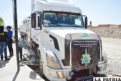 El vehículo pesado fue secuestrado en Caihuasi /LA PATRIA